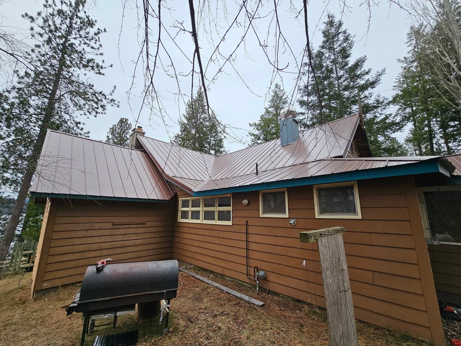 Completed custom metal roof, view one